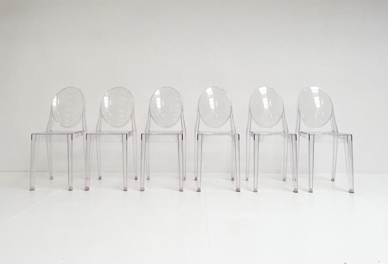Image 1 of Set of 6 Victoria Ghost chairs by Philippe Starck for Kartell, after 2000