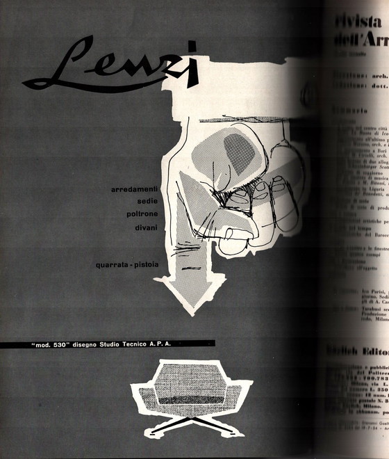 Image 1 of Studio Tecnico A.P.A, pair of armchairs model M530 for Lenzi. Italy, C.1950