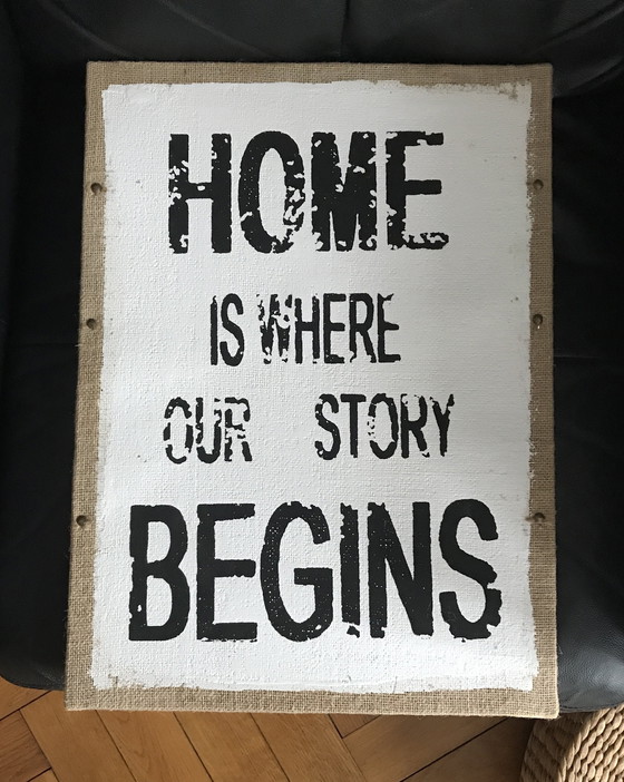 Image 1 of Decorative Message Board on Jute Canvas