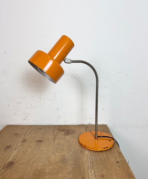 Lampe de table orange vintage, années 1970