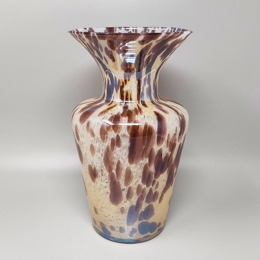 1970s Luxury Handcrafted Vase in Murano Glass by Maestro del Vetro. Made in Italy