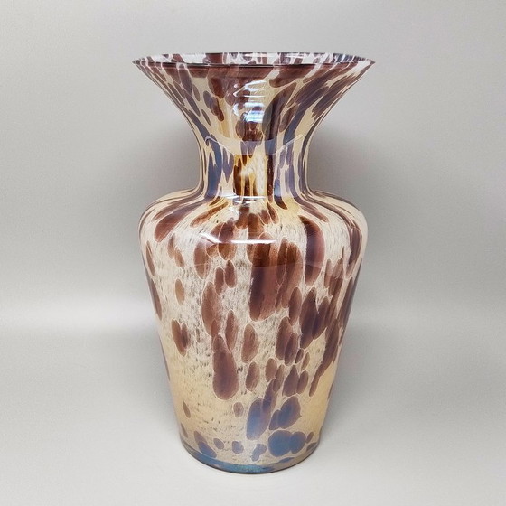 Image 1 of 1970s Luxury Handcrafted Vase in Murano Glass by Maestro del Vetro. Made in Italy