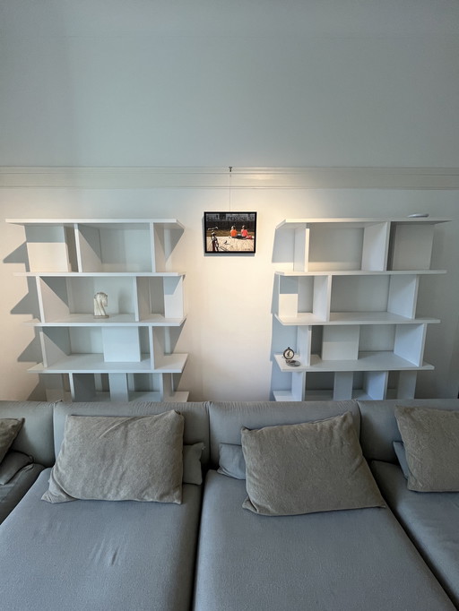 2 Stuks Kast Arie von E15, beschichtet mit weißem MDF