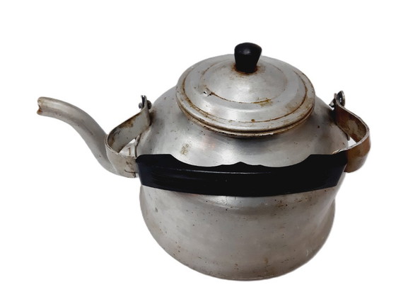 Image 1 of Large Vintage Aluminium Kettle with bakelite handle