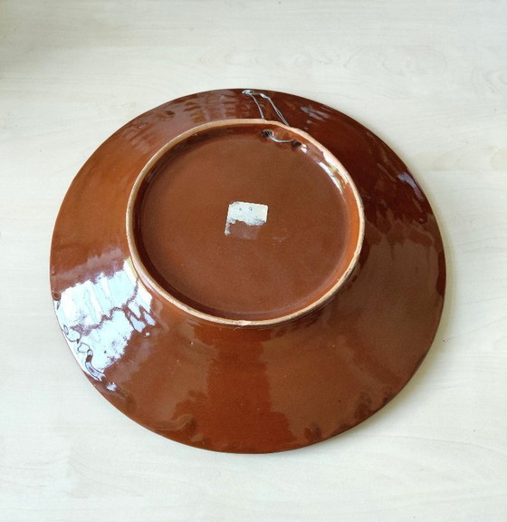 Image 1 of Plaque murale des années 60 avec des fleurs