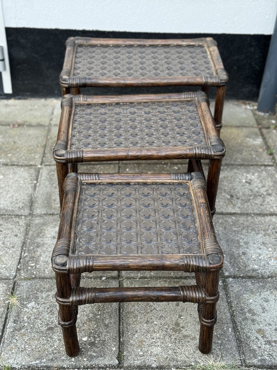 Image 1 of Vintage Set Of Manou Nesting Tables