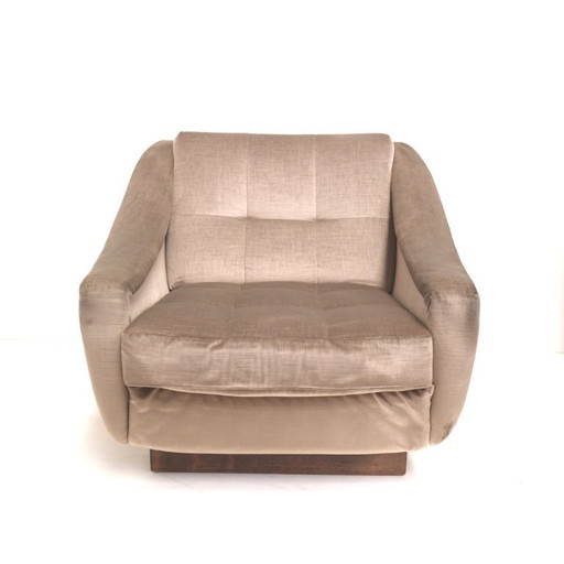 Vintage velvet armchair from the 1970s