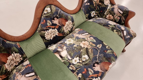 Image 1 of antique sofa reupholstered