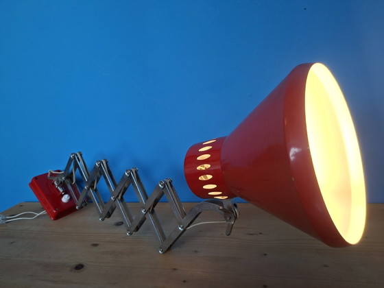 Image 1 of Prachtige rode Spaanse vintage accordeon wandlamp
