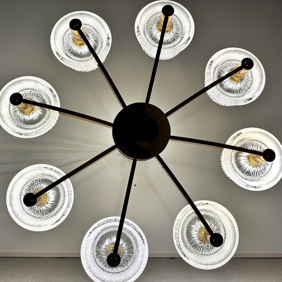 Lampadario Vintage XL Hillebrand – Glass, Metal (photo 12 of 16)
