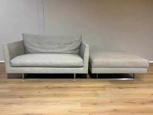 Montis Axel Loveseat - Hocker - Gris - Tela - Diseño