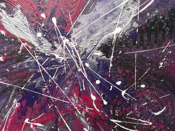 Image 1 of Origineel schilderij van de schilder 2Luss'Art – "Night Drift" – Formaat 60x60 cm