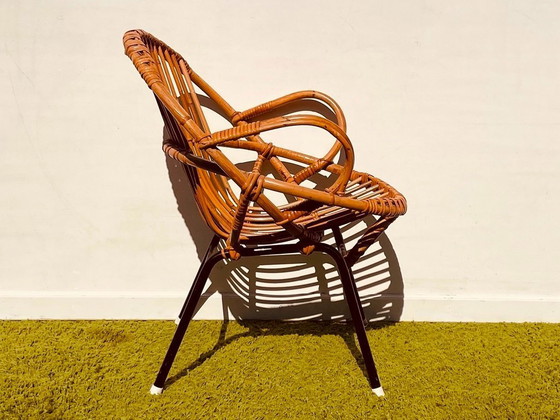 Image 1 of Paar van rotan Noordwolde lounge fauteuils ~ Vintage 60s