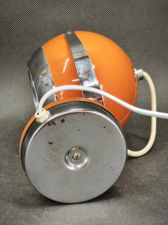 Goffredo Reggiani Orange Eyeball Space Age Table Lamp, Italy, 1970s – Metal (photo 4 of 9)