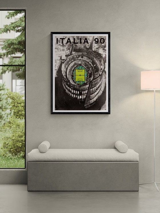 Image 1 of Italia 90 – 1990 Originele vintage sportposter van Alberto Burri – Modern – 100x70 cm