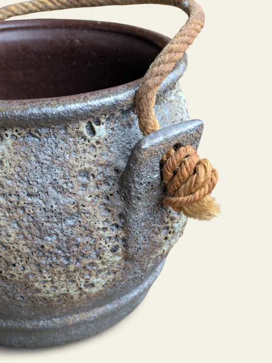 Rare! Vintage Hanging Planter | Fat Lava Design | Mid-Century Flower Pot 1950s/1960s | Hanging Basket (photo 3 of 8)