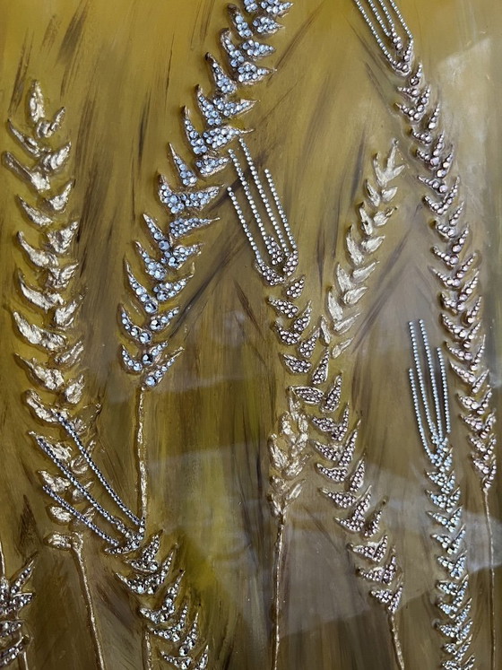 Image 1 of Textured Landscape Painting "Golden Wheat Field"