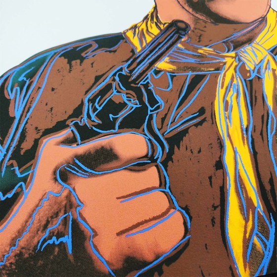 Lithographie en édition limitée « John Wayne » de Big Andy Warhol, années 1980, numérotée au crayon par le (photo 4 of 7)