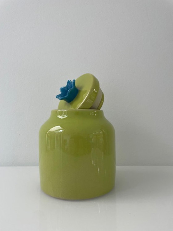 Image 1 of Vintage IKEA design classic voorraadpot in fris limegroen