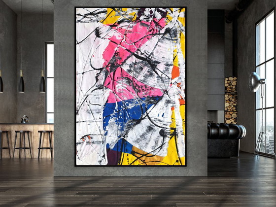 Jürgen Angeler - El bailarín rosa - XXL – Pinturas y dibujos, Canvas (photo 13 of 23)
