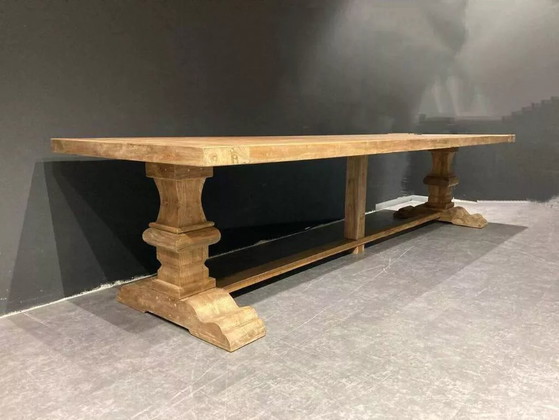 Tavolo da Monastero XXL in Legno Massello Antico – Spirito (350 x 100 cm) – Follos Design, Tavoli da pranzo (photo 5 of 6)