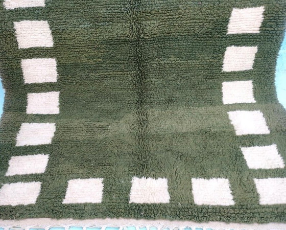 Handgemaakt vloerkleed van puur wol, groen en wit, 1,5/2,5 m – Aime Té, Vloerkleden en tapijten, Wool (photo 10 of 10)