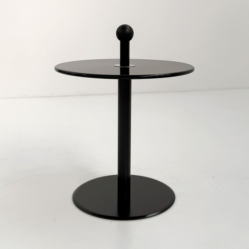 Table d'appoint postmoderne noire d'Ikea, années 1980