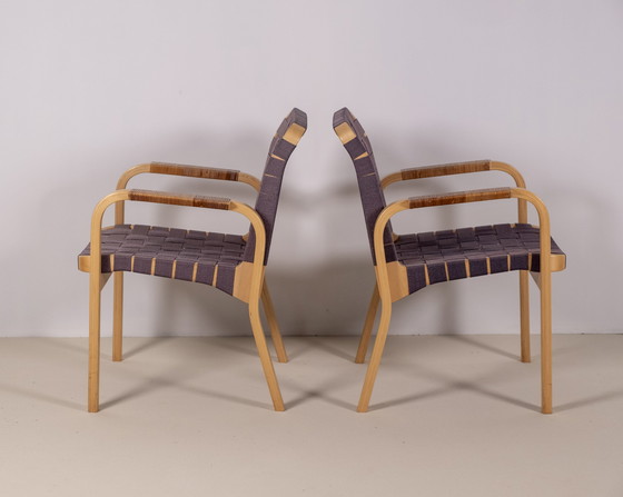 Image 1 of 2X Alvar Aalto Modell 45 Sessel, 1970S Artek Finnland