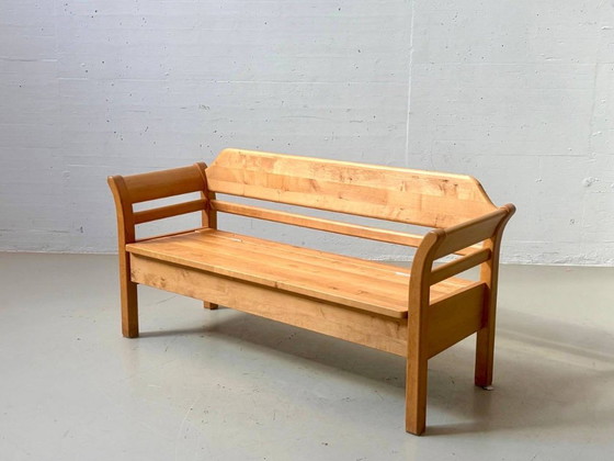 Banc en bois d'aulne, design vintage danois, fabrication artisanale, années 1980 – Wood (photo 3 of 14)