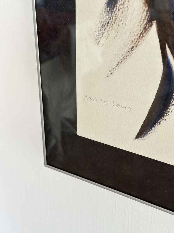 Image 1 of Watercolor "Madrilena" By P.K. 1988