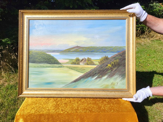Original Oil Paint, Traditional Painting, Landscape Motive, Himmelbjerget., Paintings & Drawings, Canvas (photo 3 of 11)