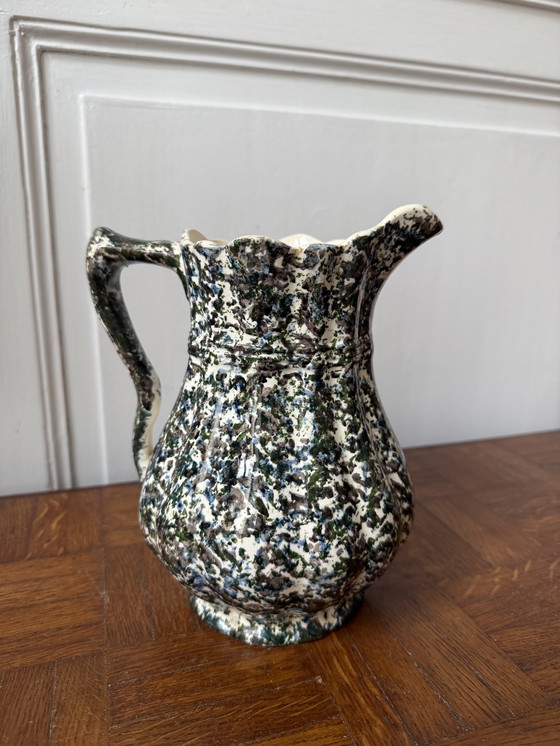 Image 1 of Decanter / brocca d'acqua verde e blu maculata