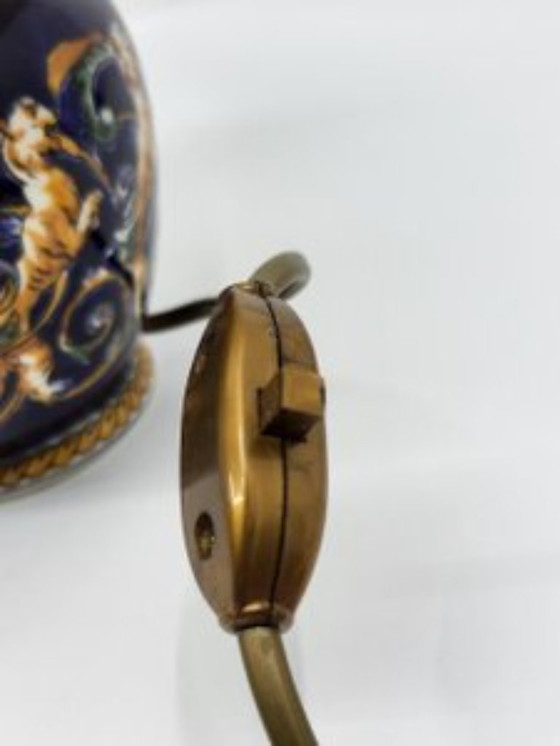 Image 1 of Lampe Manufacture de Gien Dekor Renaissance Frankreich Vintage