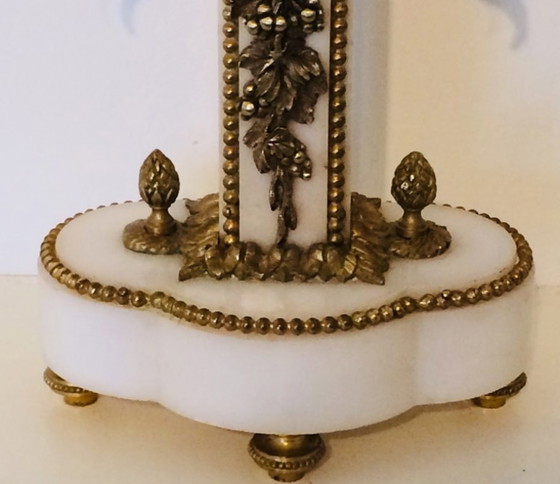 Image 1 of Kamingarnitur Piolaine (Paris) * Antik, 19. Jahrhundert * Uhr