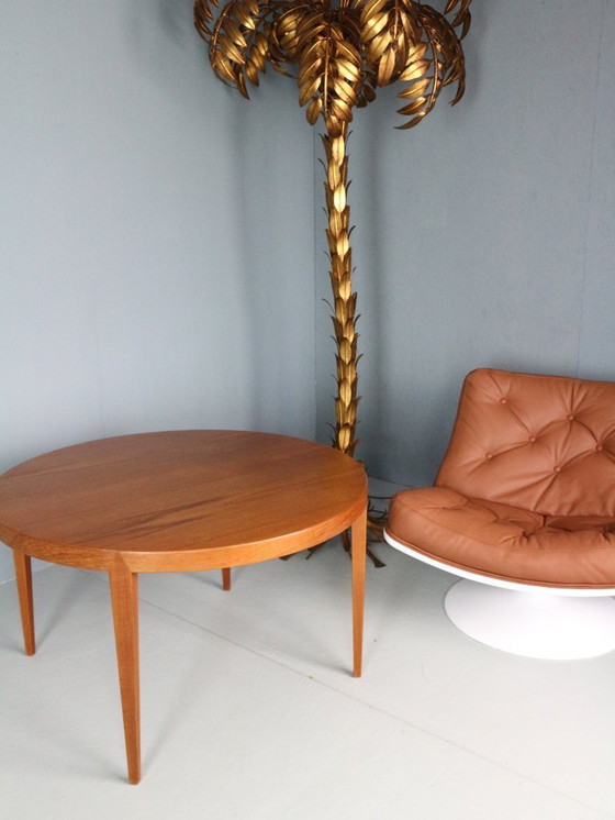 Image 1 of Teak Round Severin Hansen Coffee Table for Haslev Mobelfabrik by Bovenkamp