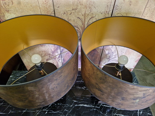 Beautiful set of brass colored lamps