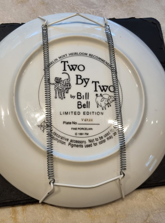 Image 1 of Magnifique planche de collection Two By Two Bill Bell Franklin Mint Heirloom Limited Edition.