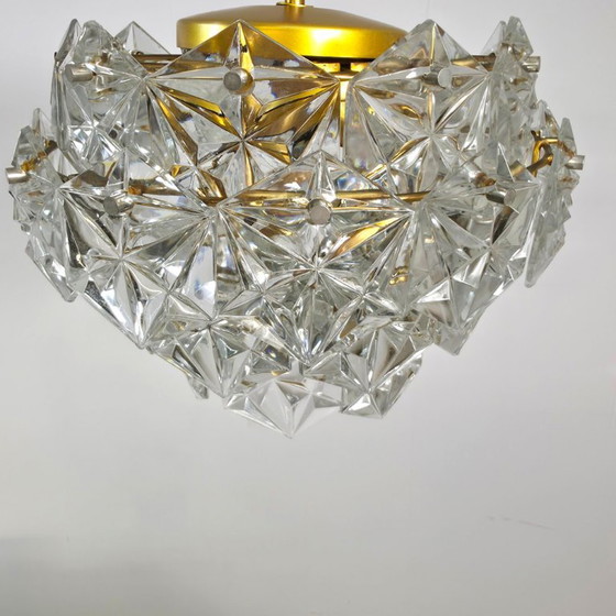 Kinkeldey Kroonluchter 70s Messing Kristal Mid Century – Crystal, Brass (photo 7 of 7)