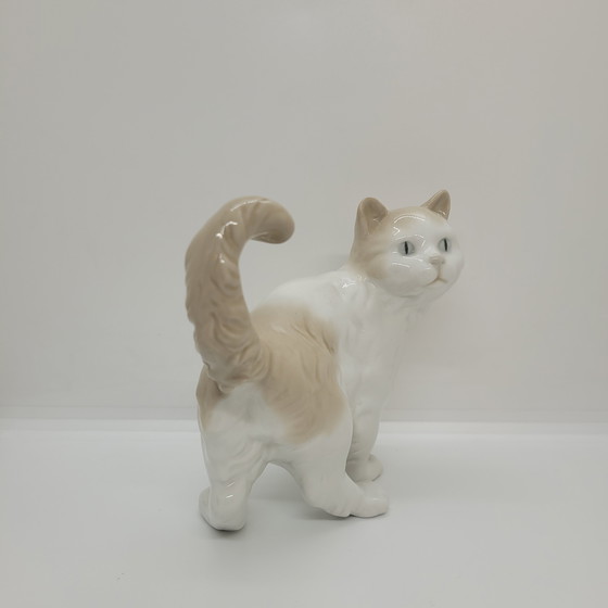 Image 1 of „Katzen“-Figur, emailliertes Porzellan, Nao von Lladró, 20. Jahrhundert – Spanien