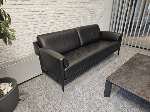 Durlet 2-Seater Black Leather, Presque pas utilisé (Office)