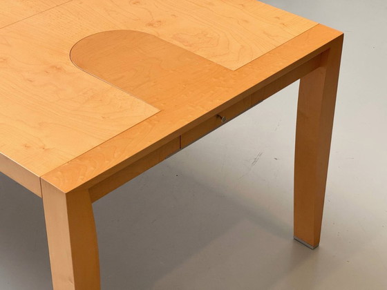 Image 1 of Extendable designer dining table by Chi Wing Lo for Giorgetti, Italy, 1990s