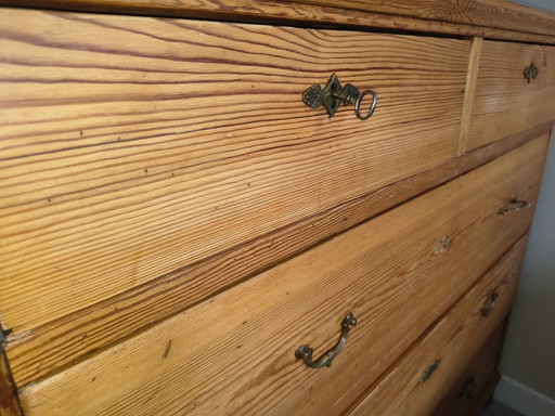 Scandinavisch houten dressoir ladekast