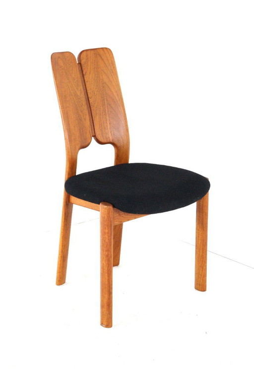 Set di 4 sedie da pranzo danesi, sedie vintage