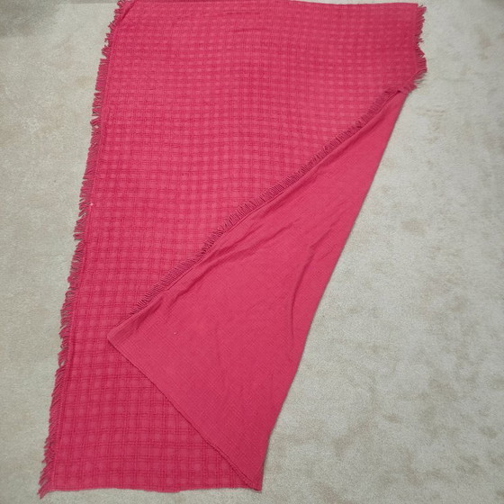 Image 1 of Original Chenille-Teppich/Spreter rosa 50s-70er Jahre