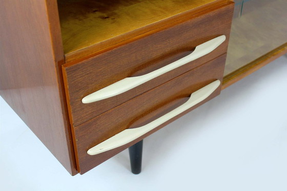 Image 1 of Modular Desks with White Glass Tops by Mojmir Pozar for Up Závody, 1960s, Set of 3