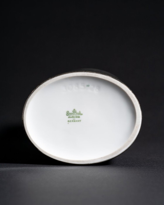 Image 1 of Glam Chic Vintage Rare Alain Le Foll × Rosenthal "Chiffon" Porcelain Vase Duo