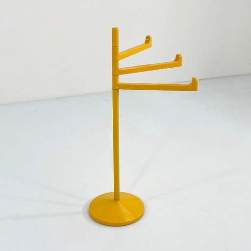 Yellow Standing Towel Rack by Makio Hasuike for Gedy, 1970s