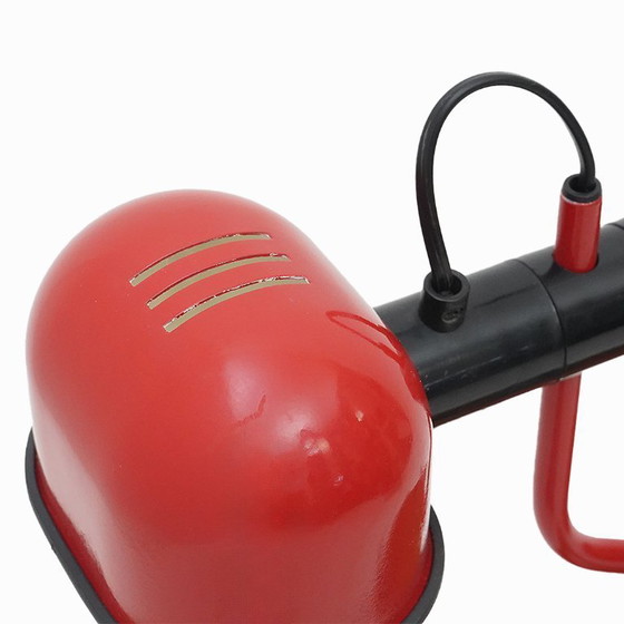 Image 1 of Lampada a morsetto in metallo rosso Fabbian, anni '80 - 2 disponibili