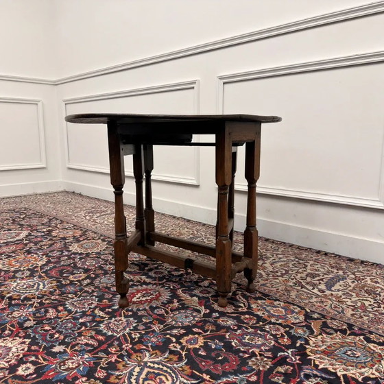 Mesa abatible inglesa antigua, Mesas de centro, Madera, Marrón, Chesterfield (foto 4 de 10)