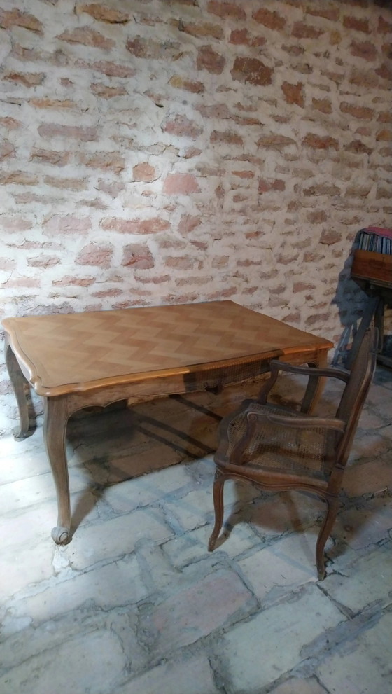 Tavolo stile Luigi XV in rovere e ciliegio. – Tavoli da pranzo, Vintage (photo 14 of 19)
